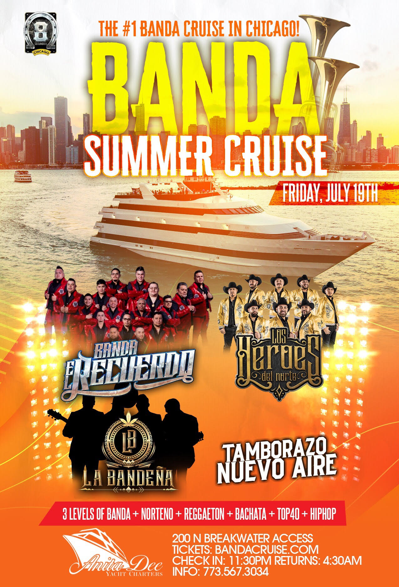 Banda Summer Cruise 8segundos Chicago